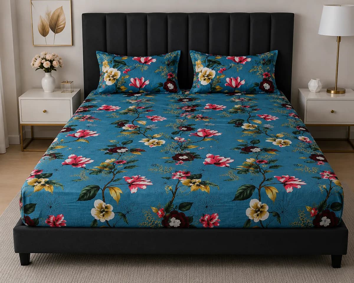  Regular Use Fitted Bedsheet Set - Teal Green