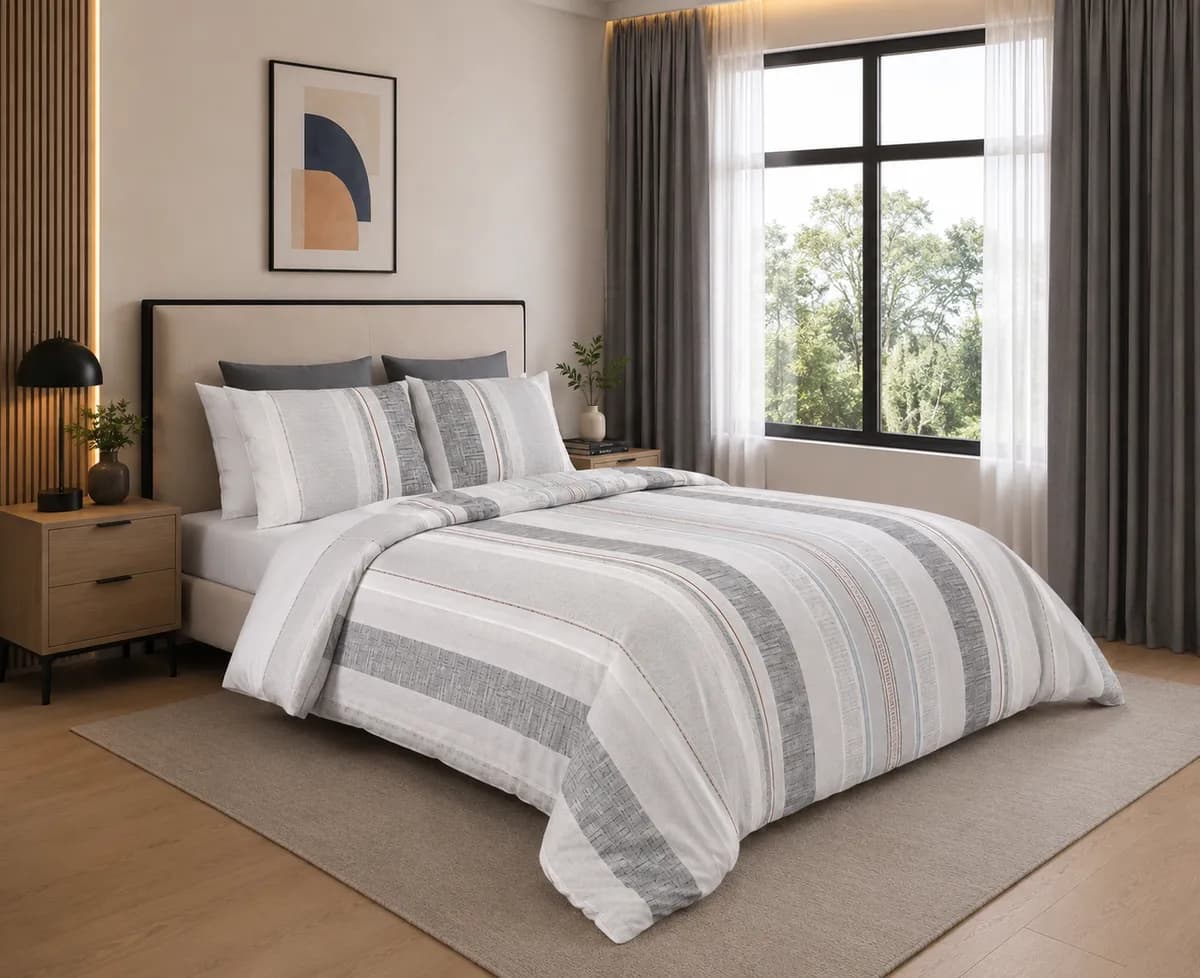 Mod Living Collection - Silver Mist Stripe