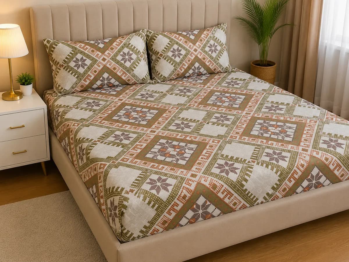 Diwan Bedsheet (70*100) - Multi Print