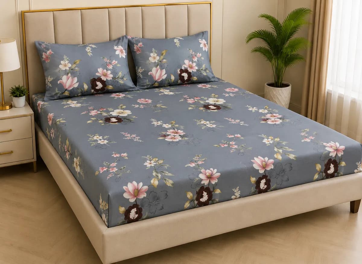 Regular Use Fitted Bedsheet Set - Midnight Grey