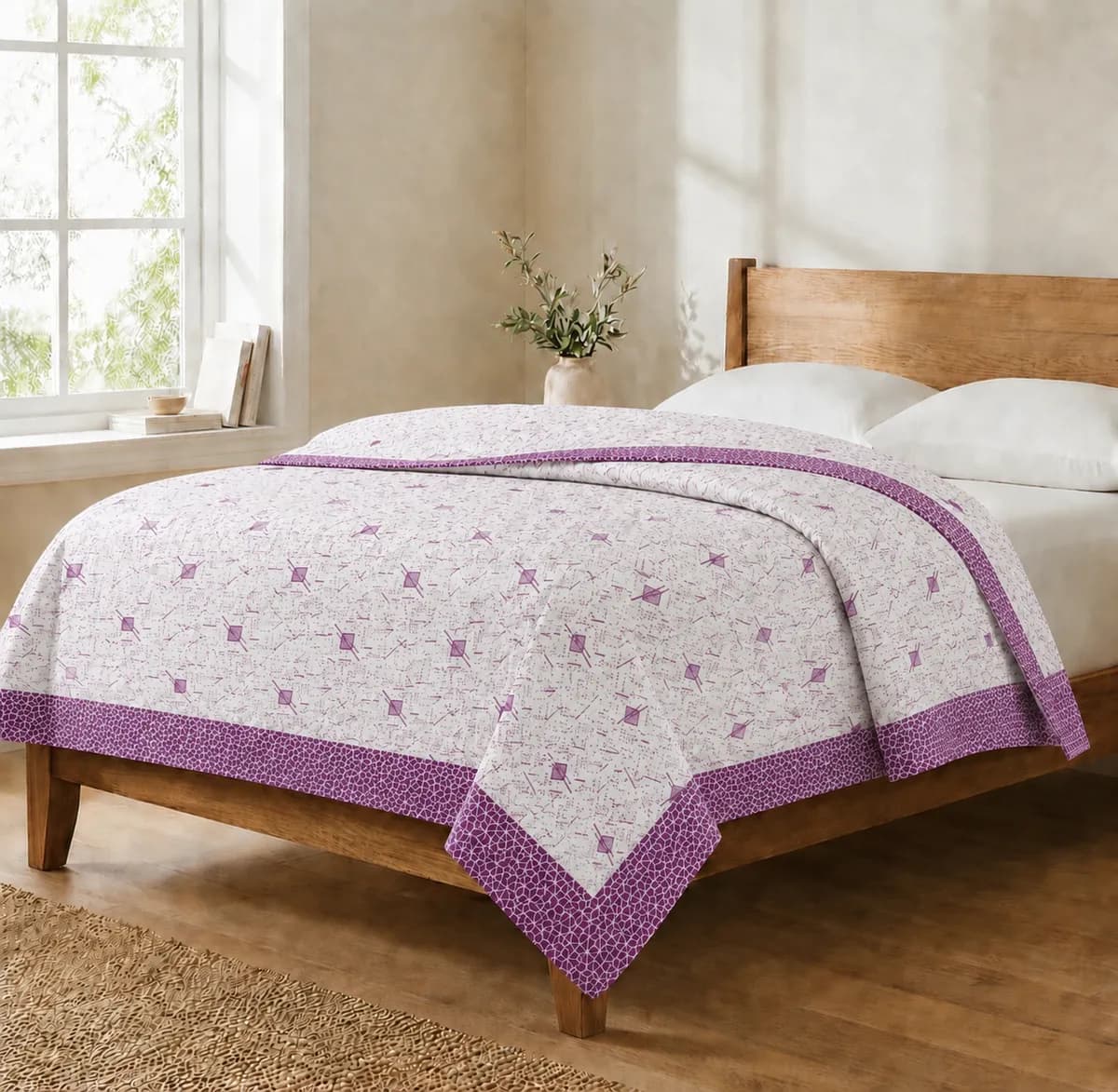 Botanical Cotton Top Sheet - Classy Pink Floral